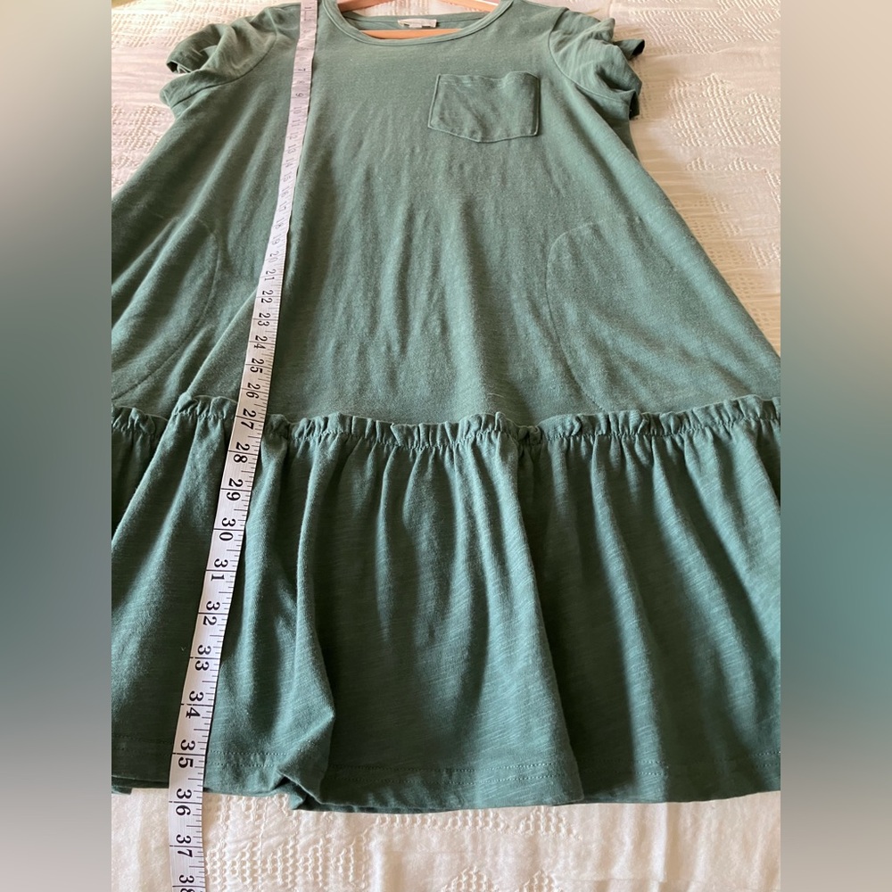 COTTON BLEU Sage Green Boxy Cotton Dress Size S (could fit M) - Picture 7 of 11